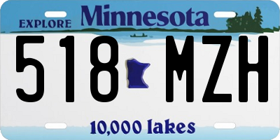 MN license plate 518MZH