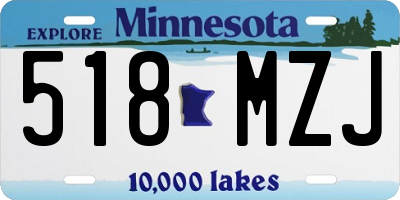 MN license plate 518MZJ
