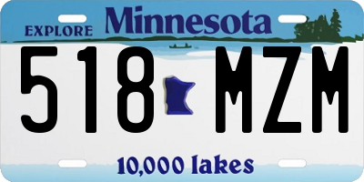 MN license plate 518MZM