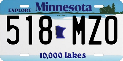 MN license plate 518MZO