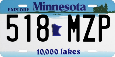 MN license plate 518MZP