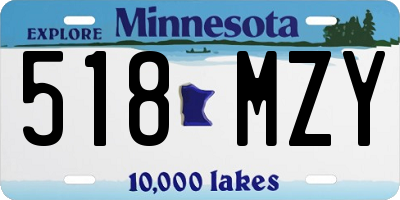 MN license plate 518MZY