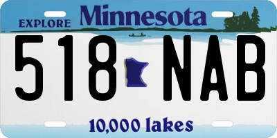 MN license plate 518NAB