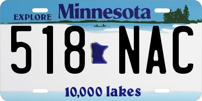 MN license plate 518NAC