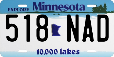 MN license plate 518NAD
