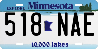 MN license plate 518NAE