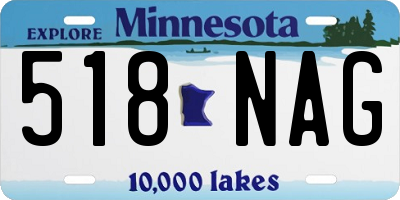 MN license plate 518NAG