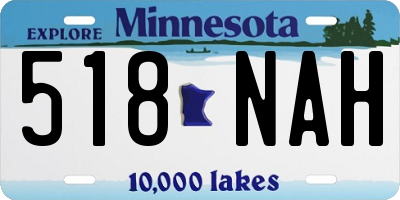 MN license plate 518NAH