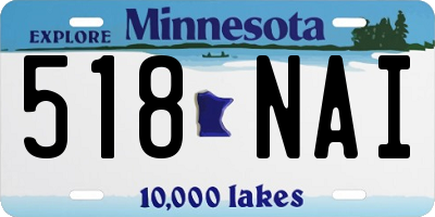 MN license plate 518NAI