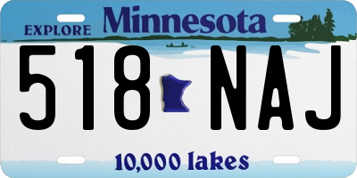 MN license plate 518NAJ