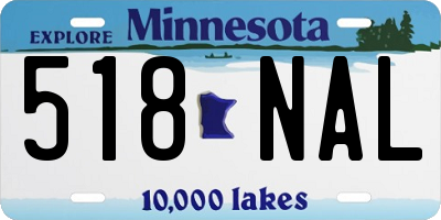 MN license plate 518NAL