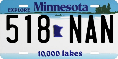 MN license plate 518NAN
