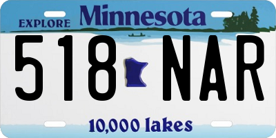 MN license plate 518NAR