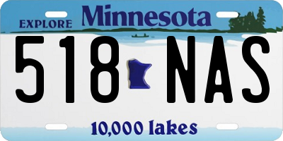 MN license plate 518NAS