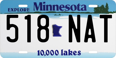 MN license plate 518NAT