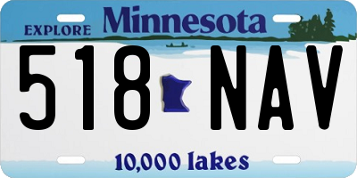 MN license plate 518NAV