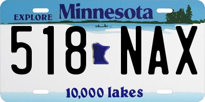 MN license plate 518NAX