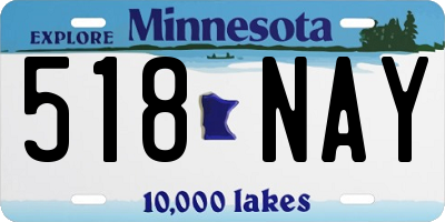 MN license plate 518NAY