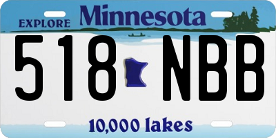 MN license plate 518NBB