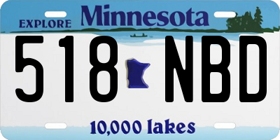 MN license plate 518NBD