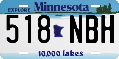 MN license plate 518NBH
