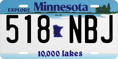 MN license plate 518NBJ