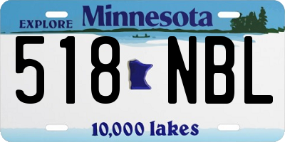 MN license plate 518NBL