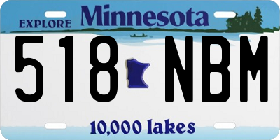 MN license plate 518NBM