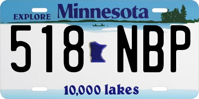 MN license plate 518NBP