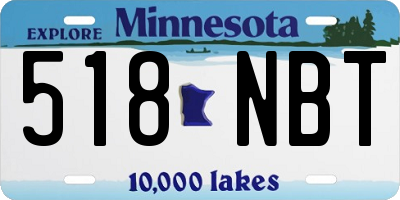 MN license plate 518NBT