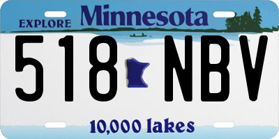 MN license plate 518NBV
