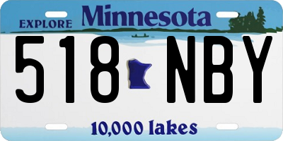 MN license plate 518NBY