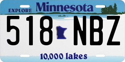 MN license plate 518NBZ