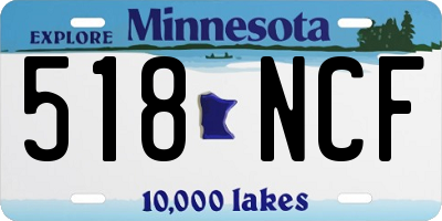 MN license plate 518NCF
