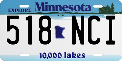 MN license plate 518NCI