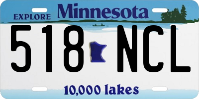 MN license plate 518NCL