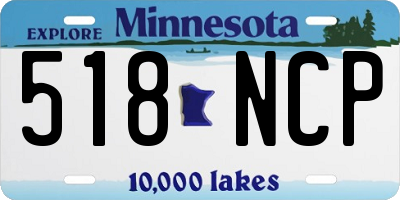 MN license plate 518NCP