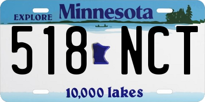 MN license plate 518NCT
