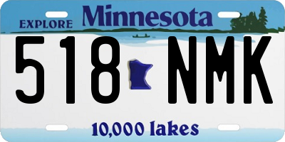 MN license plate 518NMK