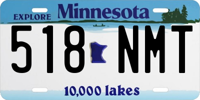 MN license plate 518NMT