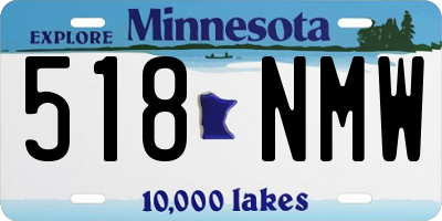 MN license plate 518NMW