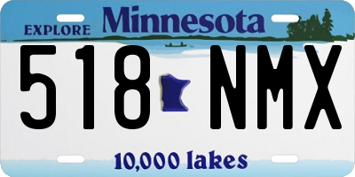 MN license plate 518NMX