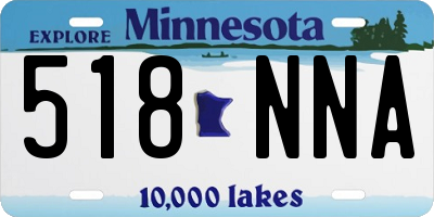 MN license plate 518NNA