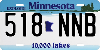 MN license plate 518NNB