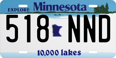 MN license plate 518NND