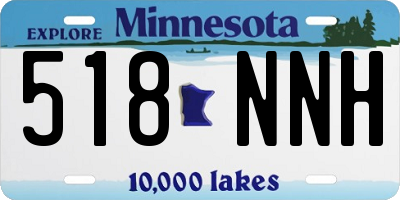 MN license plate 518NNH
