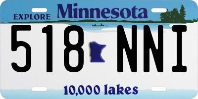 MN license plate 518NNI