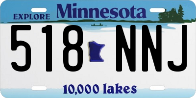 MN license plate 518NNJ