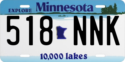 MN license plate 518NNK
