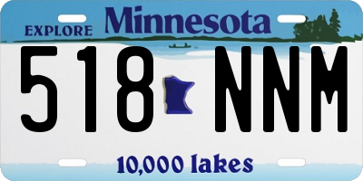 MN license plate 518NNM